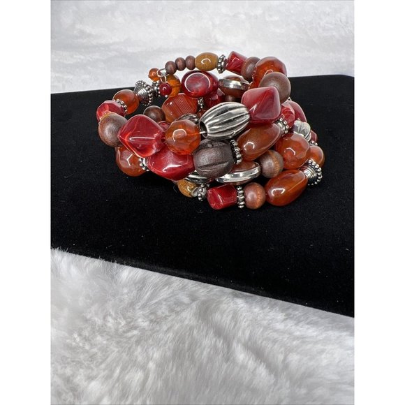 Women Bracelets Bangle and Wrap Costume Fashion Jewelry Beaded Stretchy Round - Picture 7 of 16